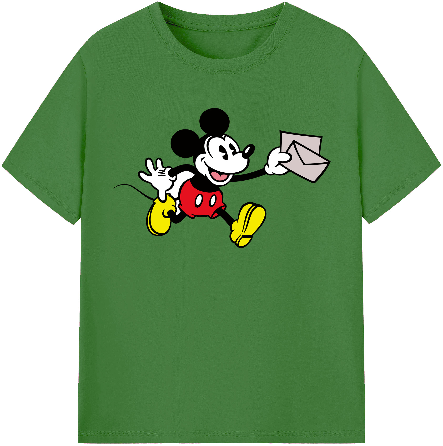 （画像用） ミッキーマウス Mickey Mouse レディースカジュアルプリントTシャツ（綿100％）